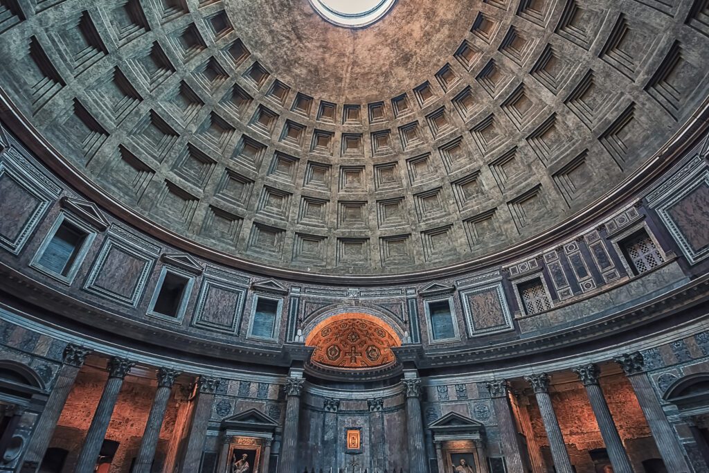 Inside the famous Pantheon in Rome