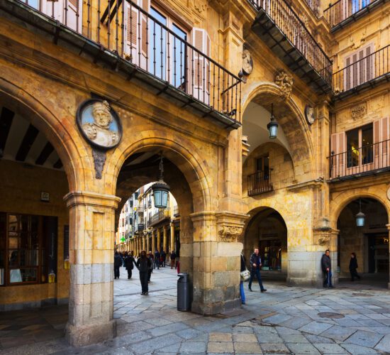 Old street in Salamanca, Spain